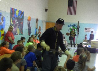 John demonstrates saber technique